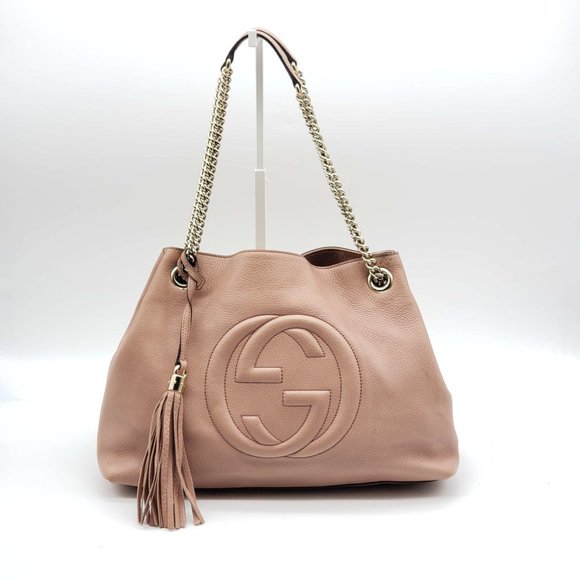 Gucci Handbags - 100% Authentic Gucci Soho on Chain Leather Shoulder Bag